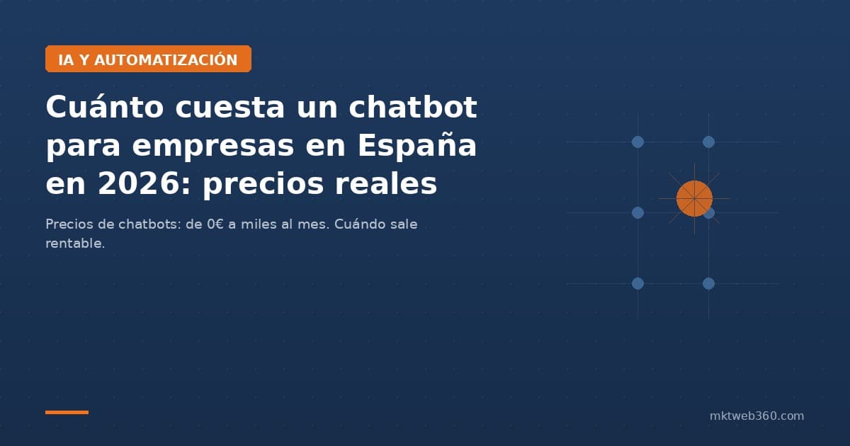 Cuánto cuesta un chatbot para empresas en España en 2026: guía de precios reales