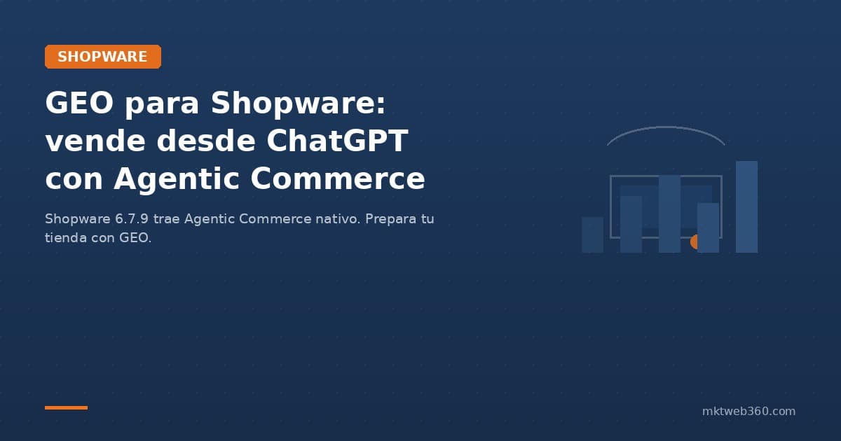 GEO para Shopware: vende desde ChatGPT con Agentic Commerce