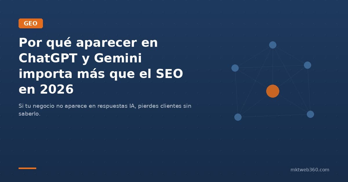 Por qué aparecer en ChatGPT y Gemini importa más que el SEO en 2026