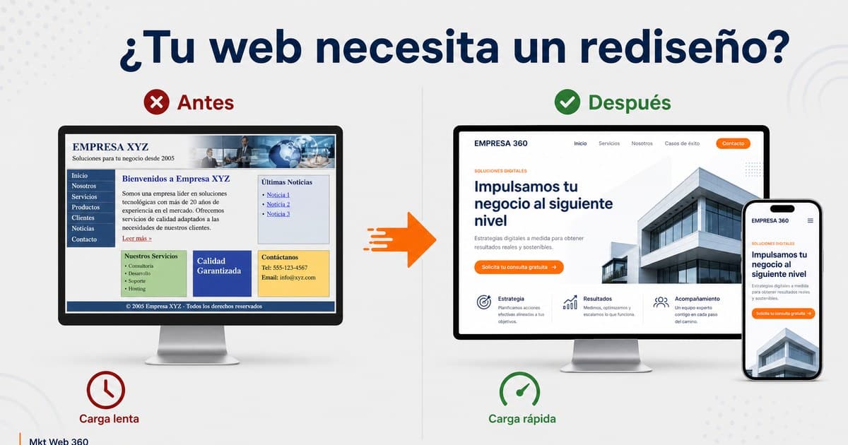 Señales de que tu web necesita un rediseño urgente en 2025