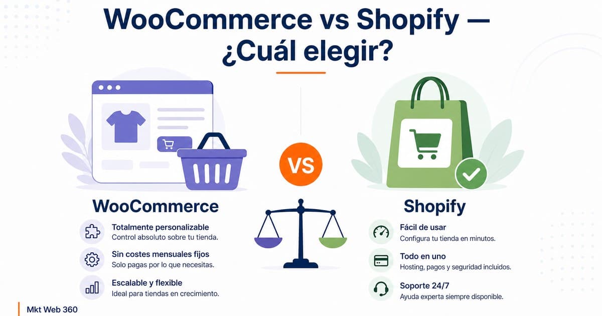 WooCommerce vs Shopify: cuál elegir para tu tienda online en España en 2026