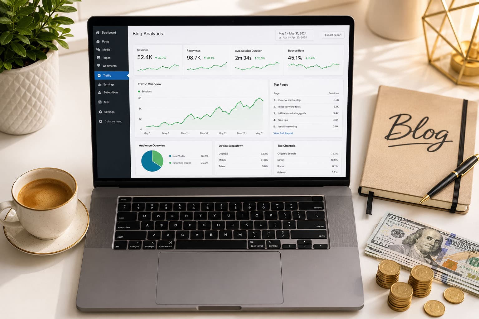 Blog de monétisation avec AdSense et affiliés