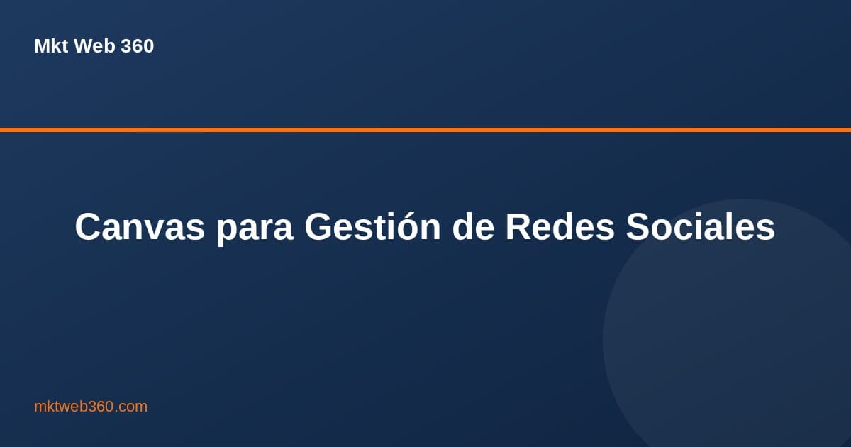 Canvas para la Gestión de Redes Sociales — Guía Práctica