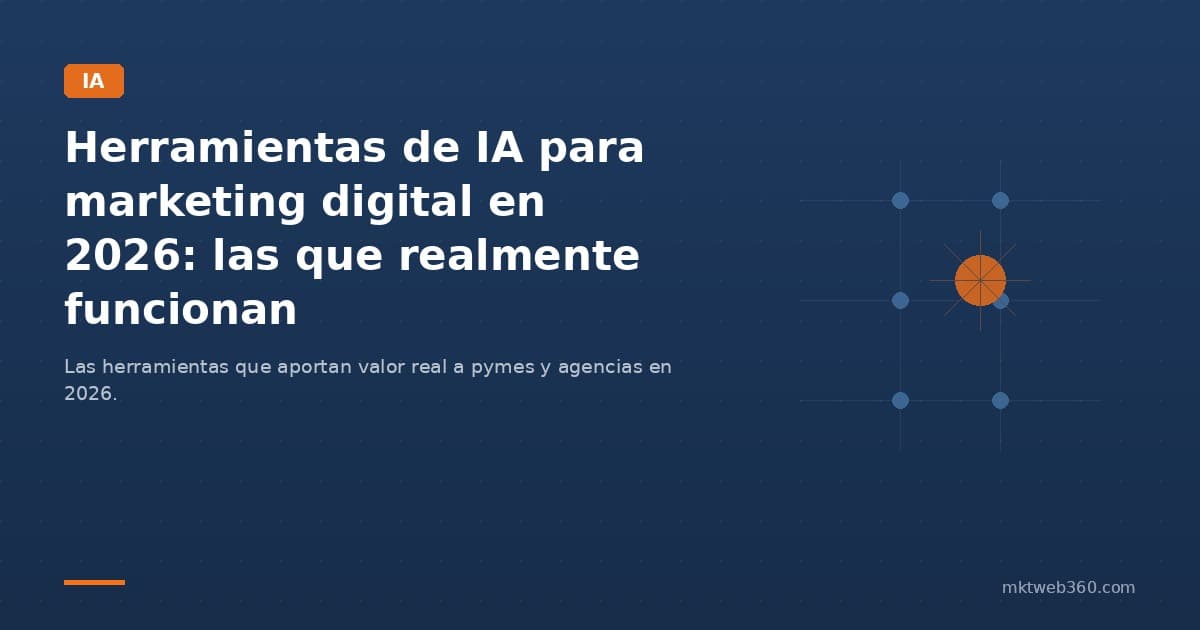 Herramientas de IA para marketing digital en 2026: las que realmente funcionan
